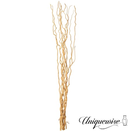 Uniquewise 12 pcs Natural Decorative Dry Branches Authentic Mulberry Sticks, 70 in, peeled white QI004415.M.WT.70